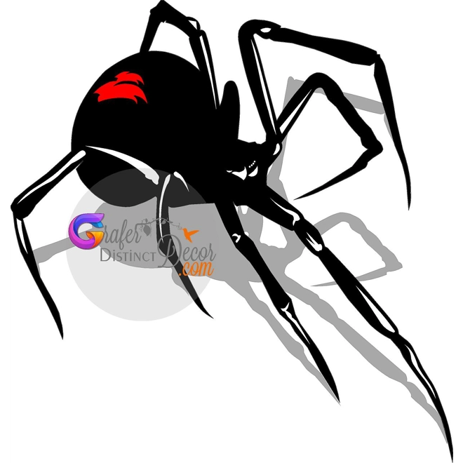Additional Image for Black Widow Decal, 3D Spider Decal, Unleash the Arachnid Elegance 3D, Spider Decal