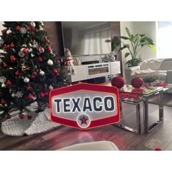 Neon Texaco Sign, Gas Station Décor, Reproduction, Vintage Signage, Large Texa..