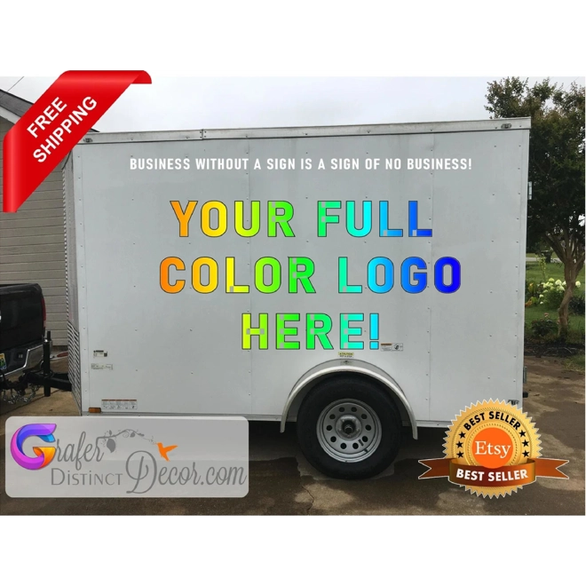 Additional Image for Enclosed trailer wrap, moving billboard, Trailer Lettering, car wrap near me, car wrap advertising,