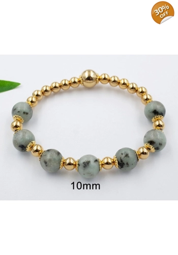 Gold & Green Marble Bracelet