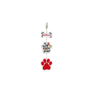 Pawprint Welcome Wipe Your Paws Wall Hanger