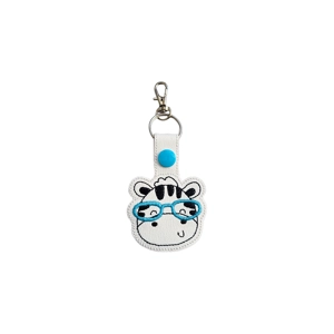Zebra Wearing Glasses Keyring
