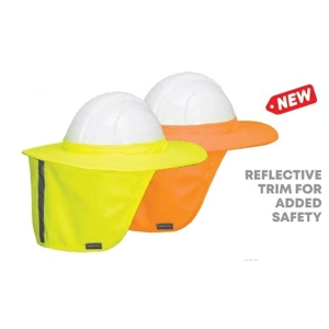 HI-VIS HARD HAT BRIM WITH NECK SHADE