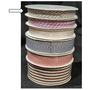 CTMH Diagonal Striped Ribbon : Slate