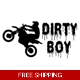 Dirty Boy, Dirt Bike Die Cut Vinyl Decal sticker