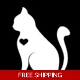 Cat with Heart Die Cut Vinyl Decal sticker Cat with Heart Die Cut Vinyl Decal sticker