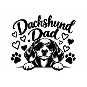 Dachshund Dad – Dachshund Vinyl Decal