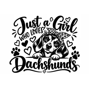 Just a Girl Who Loves Dachshunds – Dachshund Vinyl Decal