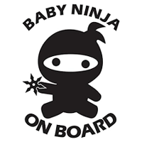Baby Ninja On Board Die Cut Vinyl..