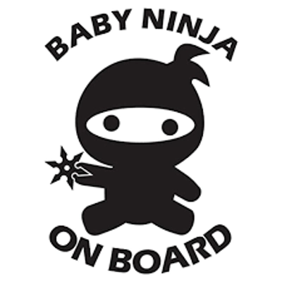 Baby Ninja On Board Die Cut Vinyl Decal sticker