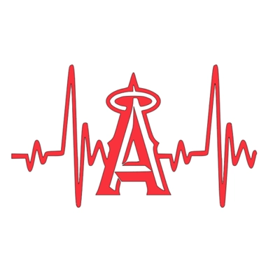 MLB Baseball Los Angeles Angels California Heartbeat Vinyl Decal sticker MLB Baseball Los Angeles Angels California Heartbeat Vinyl Decal sticker