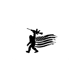Bigfoot Sasquatch gun usa patriotic flag die cut..