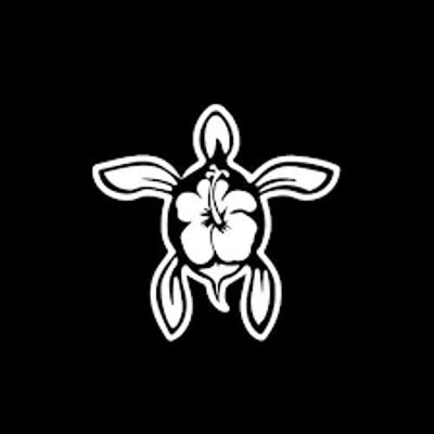 sea turtle with hibiscus flower Vinyl Decal sticker