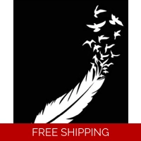 Birds flying out of feather Die C..