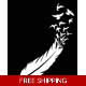 Birds flying out of feather Die Cut Vinyl Decal .. Birds flying out of feather Die Cut Vinyl Decal ..