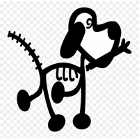 stick family dog Die Cut Vinyl De..
