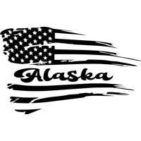 Alaska USA American flag patrioti..