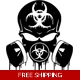 Biohazard Toxic Skull Gas Mask Die Cut Vinyl Dec.. Biohazard Toxic Skull Gas Mask Die Cut Vinyl Dec..