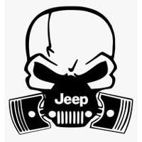 Jeep Skull Gas Mask Die Cut Vinyl..