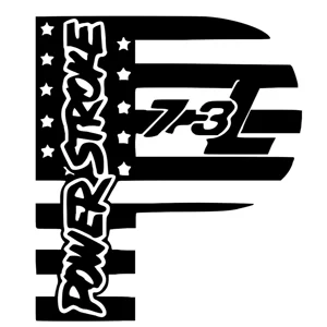 Ford Powerstroke 7.3L Usa patriotic Die Cut Vinyl Decal sticker