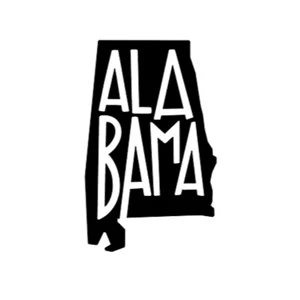 Alabama Letters Die Cut Vinyl Decal sticker