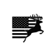 USA American Flag Patriotic Deer animal Vinyl De..