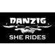 Danzig She Rides Metal Skull Vinyl Decal sticker