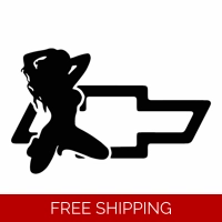 hot babe in front of Chevy Die Cu..