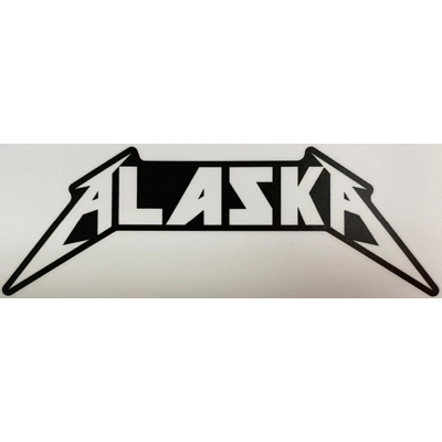 Alaska in Metallica font Vinyl Decal sticker
