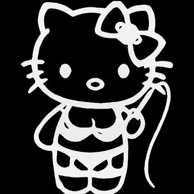 Hello Kitty Bondage Vinyl Decal sticker