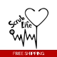 Scrub life heart stethoscope Die Cut Vinyl Decal.. Scrub life heart stethoscope Die Cut Vinyl Decal..