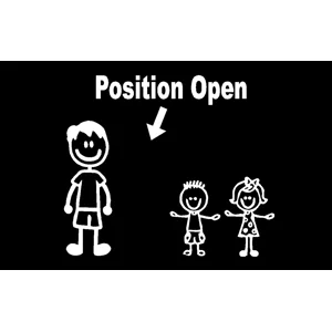 position open, stick family Die Cut Vinyl Decal sticker