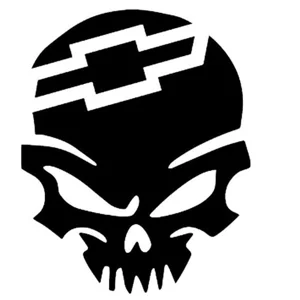 Chevy skull Die Cut Vinyl Decal Sticker