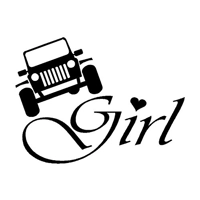 Jeep Girl Cursive Die Cut Vinyl D..