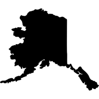 Alaska state outline Vinyl Decal ..