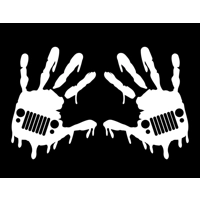 Jeep hand wave drip Die Cut Vinyl..