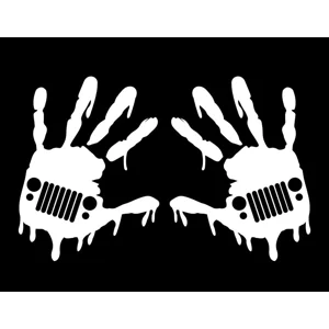 Jeep hand wave drip Die Cut Vinyl Decal Sticker