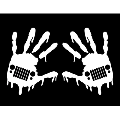Jeep hand wave drip Die Cut Vinyl Decal Sticker