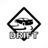 Drift car sign, die cut.. Drift car sign, die cut..