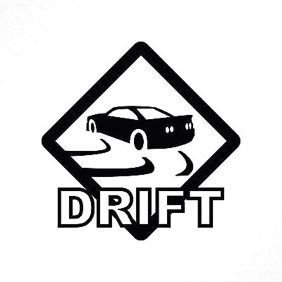 Drift car sign, die cut Vinyl Decal sticker Drift car sign, die cut Vinyl Decal sticker