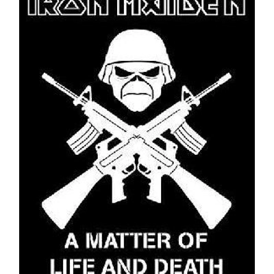 Iron Maiden a matter of life and death skull guns  Vinyl Decal sticker