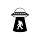 Bigfoot Alien Abduction UFO die cut vinyl decal ..