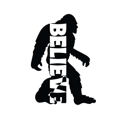Bigfoot believe die cut vinyl decal sticker