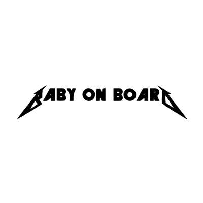 Metallica Baby on Board Rock Band Music Vinyl Decal Sticker