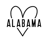 Alabama heart Die Cut Vinyl Decal..