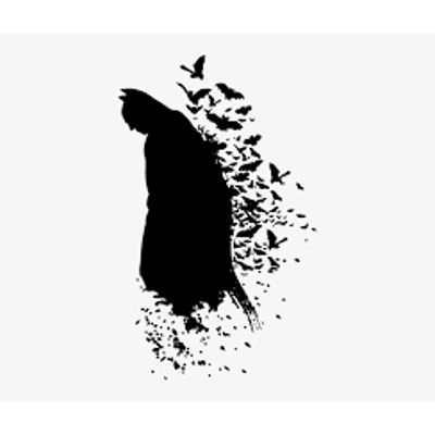 Bats flying around Batman Vinyl Decal sticker
