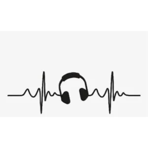 headphones heartbeat music Vinyl Decal sticker