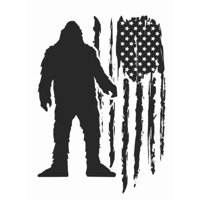 Bigfoot usa flag america patrioti..