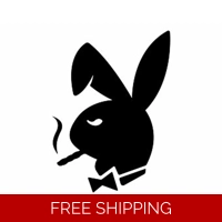 Smoking Playboy Bunny Die Cut Vin..