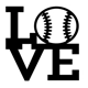 MLB Baseball Love Softball Die Cut Vinyl Decal s.. MLB Baseball Love Softball Die Cut Vinyl Decal s..